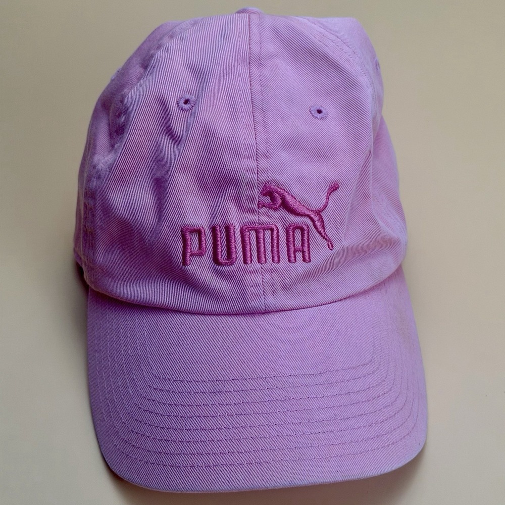 Puma Essentials Logo Adult Unisex Pink Adjustable Ball Cap Hat